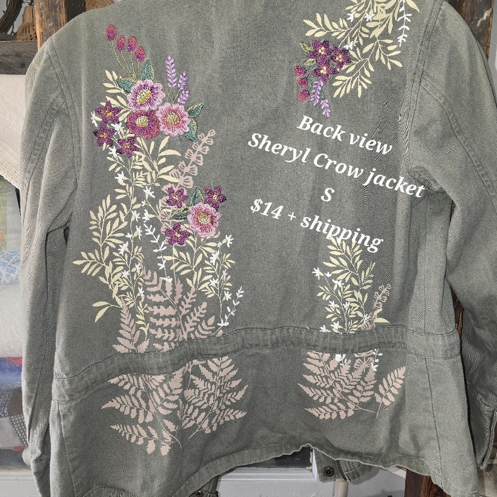 Sheryl Crow Green Embroidered Jacket